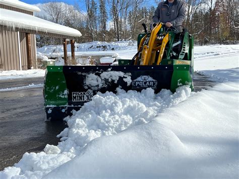 mini skid steer snow plow|mini skid steer snow pusher.